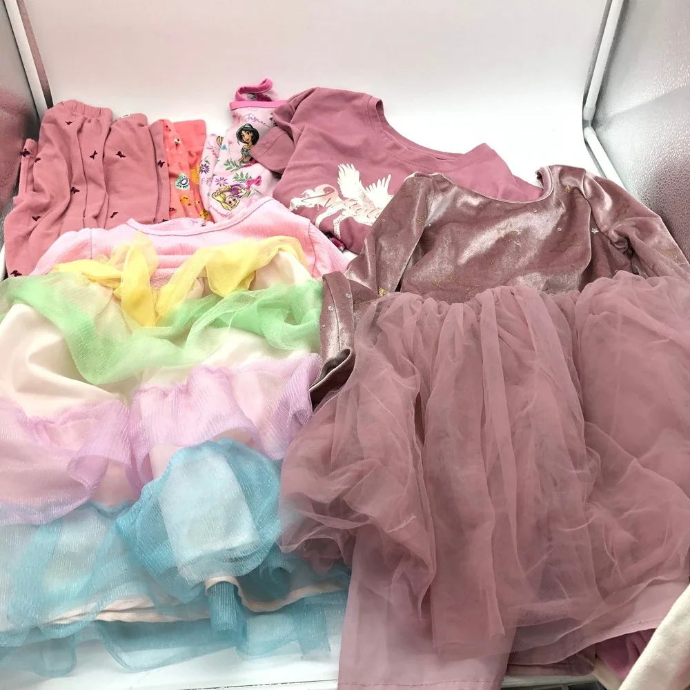 Girls Size 6 Fall Winter Clothing BUNDLE Pajamas Long Sleeve Dress Tops Sweats